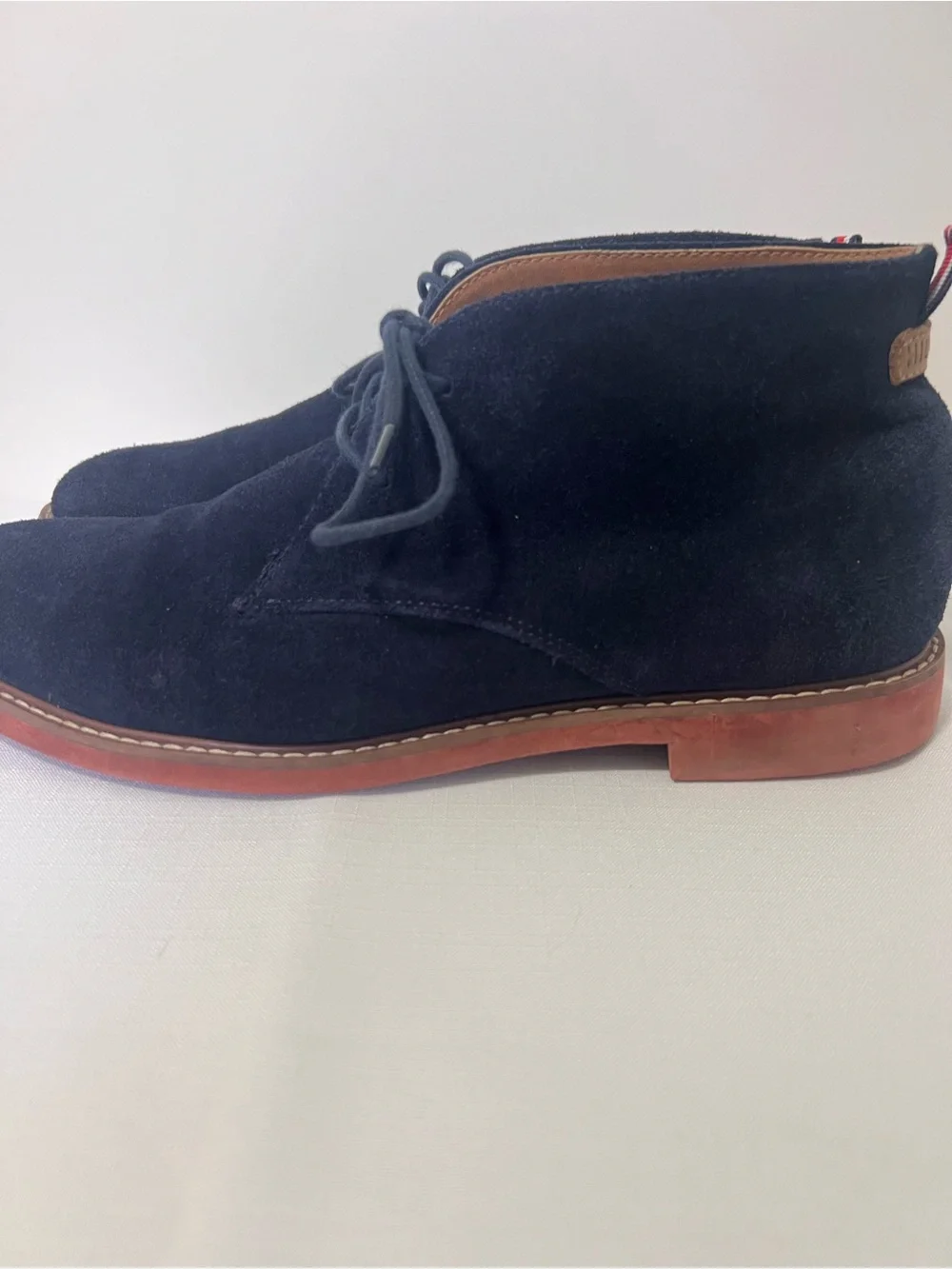 Tommy Hilfiger Gervis Blue Suede Chukka Boots Men’s Preppy Business Casual 10.5